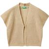 United Colors of Benetton Cardigan M/L 1336C601R Maglione, Beige, 130 cm Bambina