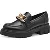 MARCO TOZZI Mocassini Donna con Tacco con Zeppa Vegani, Nero (Black Gold), 37 EU