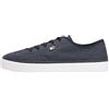 Tommy Hilfiger Donna Sneakers Vulcanizzate Washed Canvas Profilo Basso, Blu (Space Blue), 40