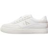Calvin Klein Donna Sneakers con Suola Preformata Classic in Pelle, Bianco (Bright White/Creamy White), 41