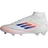 adidas F50 League Mid Football Boots Firm Ground, Scarpe da Calcio Donna, Cloud White/Lucid Blue/Solar Red, 47 1/3 EU