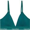 Calvin Klein Donna Reggiseno a Triangolo Lightly Lined con Fascia con Logo, Blu (Turf), M