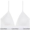 Calvin Klein Donna Reggiseno a Triangolo Lightly Lined con Fascia con Logo, Bianco (White), L