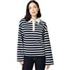 Tommy Hilfiger Donna Pullover Gold Button Rugby Terry con Colletto a Punta