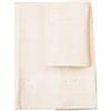 Filet - Set 2 Asciugamani da bagno in spugna con inserto in tela aida da ricamare | 60x105cm e 40x55cm | Viso e Ospite | Spugna di alta qualità | Made in Italy |Avorio