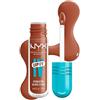 NYX Professional Makeup Gloss e Tinta Labbra Idratante 2in1, Idratazione fino a 12H, Con Vitamina B12 e Magnesio, Lip IV Hydrating Gloss Stain, Tonalità: 01 Caramel Drip