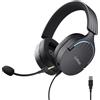 Trust Gaming GXT 490 Fayzo Cuffie Gaming USB con Audio Surround 7.1, Driver 50 mm, 85% Plastica Riciclata, Illuminazione RGB, Over-Ear Cuffie con Microfono Noise Cancelling per PC PS5 - Nero