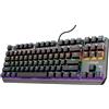 Trust Gaming GXT 834 Callaz Tastiera Meccanica TKL Compatta, Layout Italiano QWERTY, Switch Meccanici Outemu, Illuminazione Onda Arcobaleno, USB Tastiera Gaming per PC, Laptop, Portatile - Nero