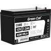 Green Cell Batteria AGM 12V 7,2Ah ricaricabile sigillata VRLA | Per UPS, allarmi, giocattoli elettrici, impianti solari, scooter, backup e uso ciclico senza manutenzione