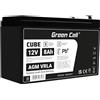 Green Cell GreenCell® Batteria al piombo AGM 12V 8Ah Accumulatore Ricaricabile Sigillata VRLA Senza manutenzione Batterie di ricambio ermetica | giocattoli per bambini | Installazioni di allarme | UPS/USV