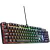 Trust Gaming GXT 871 Zora Tastiera Meccanica 100% Layout Italiano QWERTY Retroilluminata RGB, Tasti Huano Lineari, Anti-Ghosting con N-Key Rollover, Tastiera Gaming con Filo USB, PC, Laptop, Nero