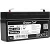 Green Cell Batteria Green Cell® AGM 6V 1,3Ah, batteria al piombo-acido VRLA, batteria di ricambio al piombo-acido, batteria gel a scarica profonda, per roulotte senza conducente Fotovoltaico Sedia a rotelle