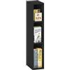 Furinno Fulda Libreria salvaspazio a 3 ripiani, larghezza 15 cm, Legno Nero