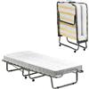 Dmora Talamo Italia Letto Pieghevole Vania, Brandina con Rete, Materasso Incluso, Lettino salvaspazio, 100% Made in Italy, 80x190h39 cm, Custodia Protettiva su Richiesta, Bianco, 190 cm (15 doghe)