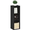 Furinno Fulda Libreria salvaspazio a 3 ripiani, larghezza 25 cm, legno nero