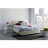 Dmora Letto alla Francese Bernadette, Letto Contenitore in Tessuto, Apertura Frontale, con Materasso Cm 140x200 Incluso, 100% Made in Italy, Beige