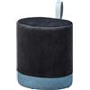 Inter Link - Pouf - Sgabello con contenitore - Sgabello lavanderia - Pouf nero - con maniglia in similpelle - Osane