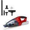 Einhell TE-VC 18 Li-Solo Aspiratore a batteria Power X-Change (18 V, serbatoio 0.54 L, prolunga con bocchetta pavimenti,bocchetta fughe e tessuti, senza batteria e caricabatteria)