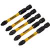DEWALT DT7391T-QZ - 5 Inserti per Avvitatore a Impulsi Impact Torsion Extreme, Attacco 1/4", 50 mm PZ2