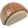 Amig - Fermaporta o fermavolo adesivo semicircolare decorativo in legno con finitura rovere e gomma in colore beige, Protegge da urti su pareti e mobili - Diametro Ø45 x 25 mm, Quercia