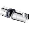Ibergrif M20404 Supporto Soffione Doccia per Barra per Saliscendi, Regolabile Ricambio Porta per Doccetta, 18-25 mm, ABS, Cromo, Argento