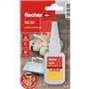 Fischer Adesivo Istantaneo SG 20 gr, Cianoacrilato, Super Colla Ultrarapida Attaccatutto - Non si Occlude la Punta - per Gomma, Plastica, Pelle, Legno, Ceramica