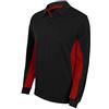 Velilla 105514; polo bicolore manica lunga; colore nero e rosso; taglia XL