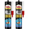 Pattex Millechiodi Esterni & Interni, Adesivo extra forte in cartuccia per montaggi esterni, Resistente colla per legno, ceramica, metallo, con presa immediata, 1x450g (Confezione da 2)