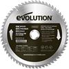 Evolution Power Tools - lama per legno pregiato da 255 mm, lama per sega a taglio incrociato per tagli migliori su legno duro e tenero, lamiere, per circolari, disco sega