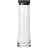 blomus -SPLASH - Caraffa per acqua in vetro, magnete, capacità 1 litro, coperchio in silicone e acciaio inox, facile da usare, altezza 29,5 x 9 x 9 cm, colore: magnete, 63785