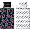 PlayStation - Set copripiumino singolo ufficiale, design astratto, reversibile, 2 lati, prodotto ufficiale, con federa coordinata, trapunta per letto singolo