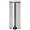 Brabantia Pedal Bin Newicon Pattumiera a Pedale, Secchio Interno in Plastica, Inox Satinato, 30 lt