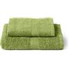 Caleffi Set Asciugamani Bagno Viso e Bidet in Cotone, Asciugamani Resistente a Lavaggi, Include 1 Asciugamano Viso 55x100 cm e 1 Asciugamano Bidet Ospite 40x60 cm, Asciugamani 2 Pezzi, Verde