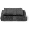 Caleffi Set Asciugamani Bagno Viso e Bidet in Cotone, Asciugamani Resistente a Lavaggi, Include 1 Asciugamano Viso 55x100 cm e 1 Asciugamano Bidet Ospite 40x60 cm, Asciugamani 2 Pezzi, Antracite