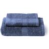 Caleffi Set Asciugamani Bagno Viso e Bidet in Cotone, Asciugamani Resistente a Lavaggi, Include 1 Asciugamano Viso 55x100 cm e 1 Asciugamano Bidet Ospite 40x60 cm, Asciugamani 2 Pezzi, Indigo
