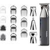 BaByliss Multikit Grooming 15in 1 Super-X Metal, per barba viso corpo e capelli, multi-uso, waterproof, cordless, silver/grey, MT996E