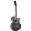 GEWApure Chitarra Classica Basic Electro, Cutaway, con Pickup, con Accordatore, Nero