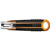 FISKARS Taglierino Safety Cutter, 18 mm, Nero/Arancione, 1004683