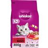 Whiskas Croccantini Adult 1+ con Manzo - Cibo secco per gatti adulti, 14 confezioni da 300 g