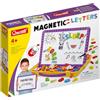 Quercetti Magnetino Letters Lavagna per Bambini 4-8 Anni con Lettere Magnetiche per Bambini, Lavagna Cancellabile con Piedini, Giochi Educativi, Made in Italy