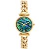 FOSSIL Orologio Carlie da donna, Movimento al quarzo a tre lancette in tonalità oro con cinturino in acciaio inossidabile, Tono Oro E Verde Petrolio, 28 mm
