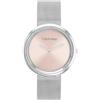 Calvin Klein Orologio Analogico al Quarzo da Donna Collezione TWIST con Cinturino in Maglia Metallica in Acciaio Inossidabile Argentato - 25200149