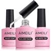 AIMEILI Base Coat, No Wipe Top Coat e 7 in 1 Mulfunzionale Clear Builder Base Gel Kit Semipermanente Smalto per Unghie in Gel UV LED Soak Off Kit per Manicure, 3x10ml