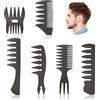 URAQT Pettine per lo styling per uomo, 6 Pz Set di Pettini Multifunzionali, per Capelli Maschili in Plastica Premium per Salone Parrucchiere Uso Domestico per Uomini e Donne
