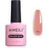 AIMEILI 8 in 1 Builder Base Gel Unghie Gel Ricostruzione Unghie Smalto Semipermanente Lattiginoso per Unghie in UV LED Soak Off Gel Colori - (161) 10ML