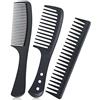URAQT Pettini Barbiere, 3 Pz Pettini Capelli Antistatico in Fibra di Carbonio, Pettini Styling con Denti Larghi per Salone Parrucchiere Uso Domestico per Uomini e Donne