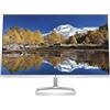 HP M27fq Monitor, Schermo IPS QHD 27", AMD FreeSync, Tempo Risposta 5ms Overdrive, Risoluzione 2560 x 1440p, Micro-Edge, Antiriflesso, DiplayPort, HDMI, Inclinazione Regolabile, Argento