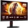 AOC Gaming Q27G4ZR - Monitor Quad HD da 27 pollici, 240 Hz, 1 ms, compensazione G-Sync, HDR400 2560 x 1440, 2x HDMI 2.0, DisplayPort 1.4 nero-rosso, 27 Inch QHD Fast IPS, 260 Hz