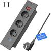 Sewingvr Presa da tavolo a scomparsa con PD da 20 W, 3 prese, con cavo da 2 m, presa multipla per mobili o superfici di lavoro (nero)
