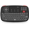 Rii Mini i4 Wireless + Bluetooth (layout ITALIANO) - Mini tastiera retroilluminata con touchpad compatibile con Smart TV, TV Box, Tablet, Smartphone, Console, PC, Fire TV, Raspberry